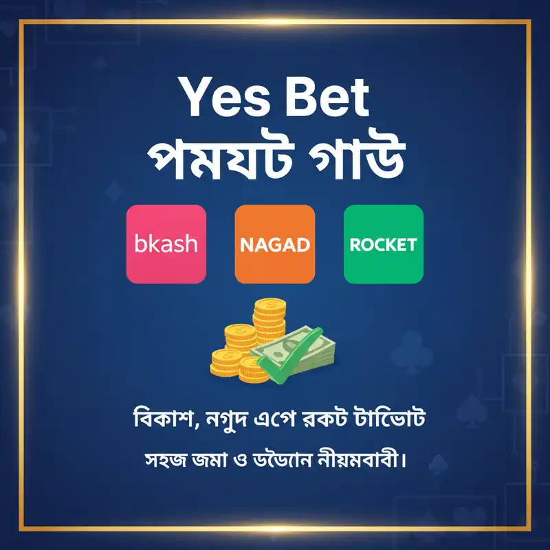Yes Bet পেমেন্ট পদ্ধতি বিকাশ নগদ রকেট
